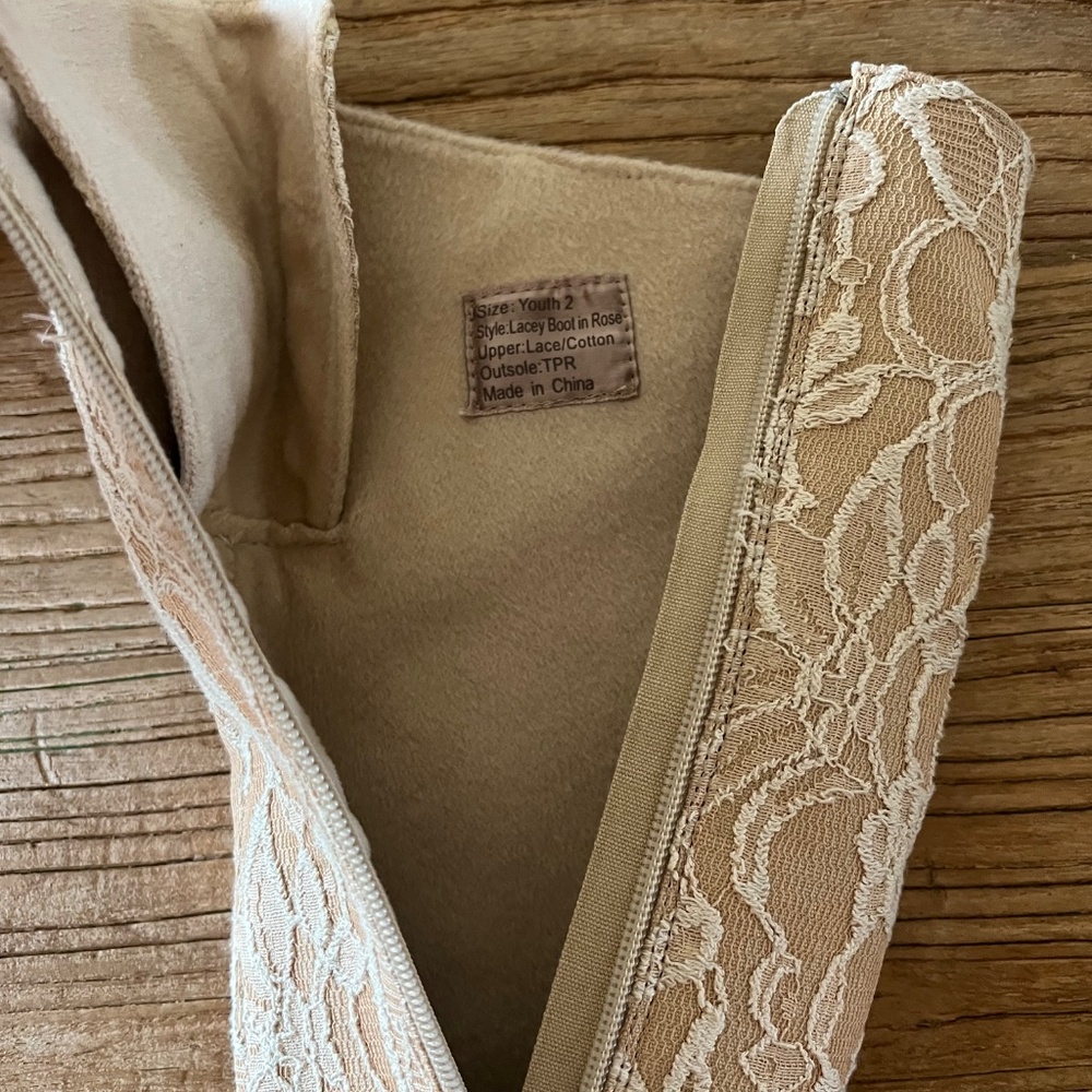 NWOT Joyfolie Lacey Boot in Rose, Wedding, Flower Girl Shoes Boots - Picture 8 of 13